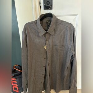 NWT J. Crew Men's Black and Gray Button-up Shirt